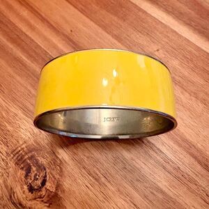 J.Crew | Wide Yellow Enamel Bangle | 2.5” Diameter